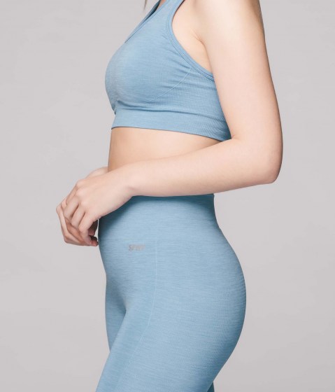 Bra and Leggings Blue Seamless 2